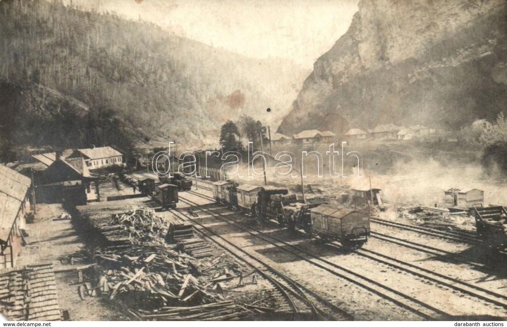 * T3 Gelence, Ghelinta; Fűrésztelep, Iparvasút / Sawmill, Industrial Railway. Photo (EM) - Ohne Zuordnung