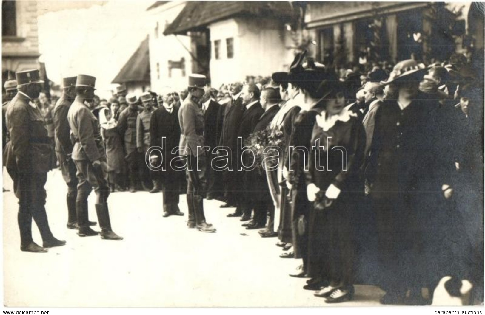 * T2/T3 1917 Kézdivásárhely, Targu Secuiesc; IV. Károly Király Látogatása / The Visitation Of Charles I, Photo (EK) - Unclassified