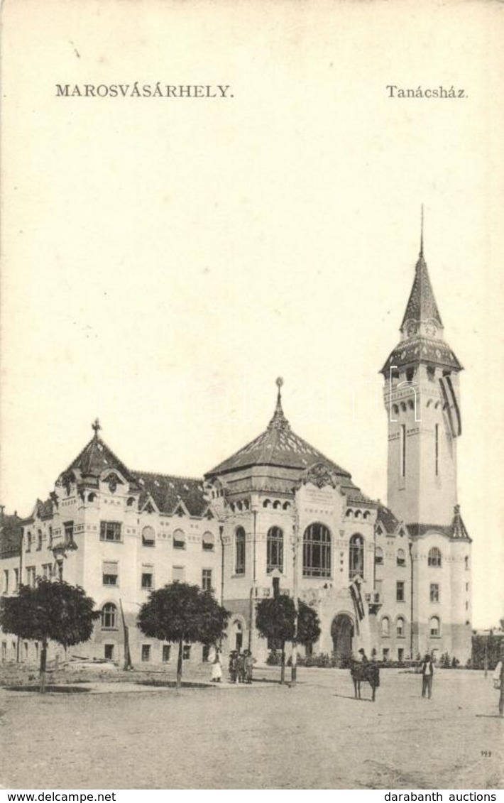 * T2 1910 Marosvásárhely, Targu Mures; Tanácsház (városháza). Kiadja Porjes S. / Town Hall - Unclassified