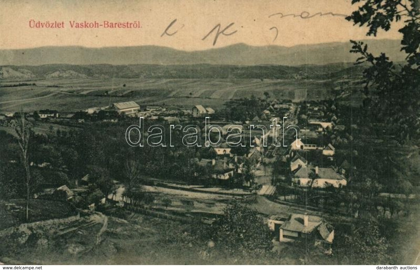 T2/T3 Vaskoh-Barest, Körösbarafalva, Vascau; Látkép, Miklóssy József Utódai Kiadása / Panorama View (EK) - Unclassified