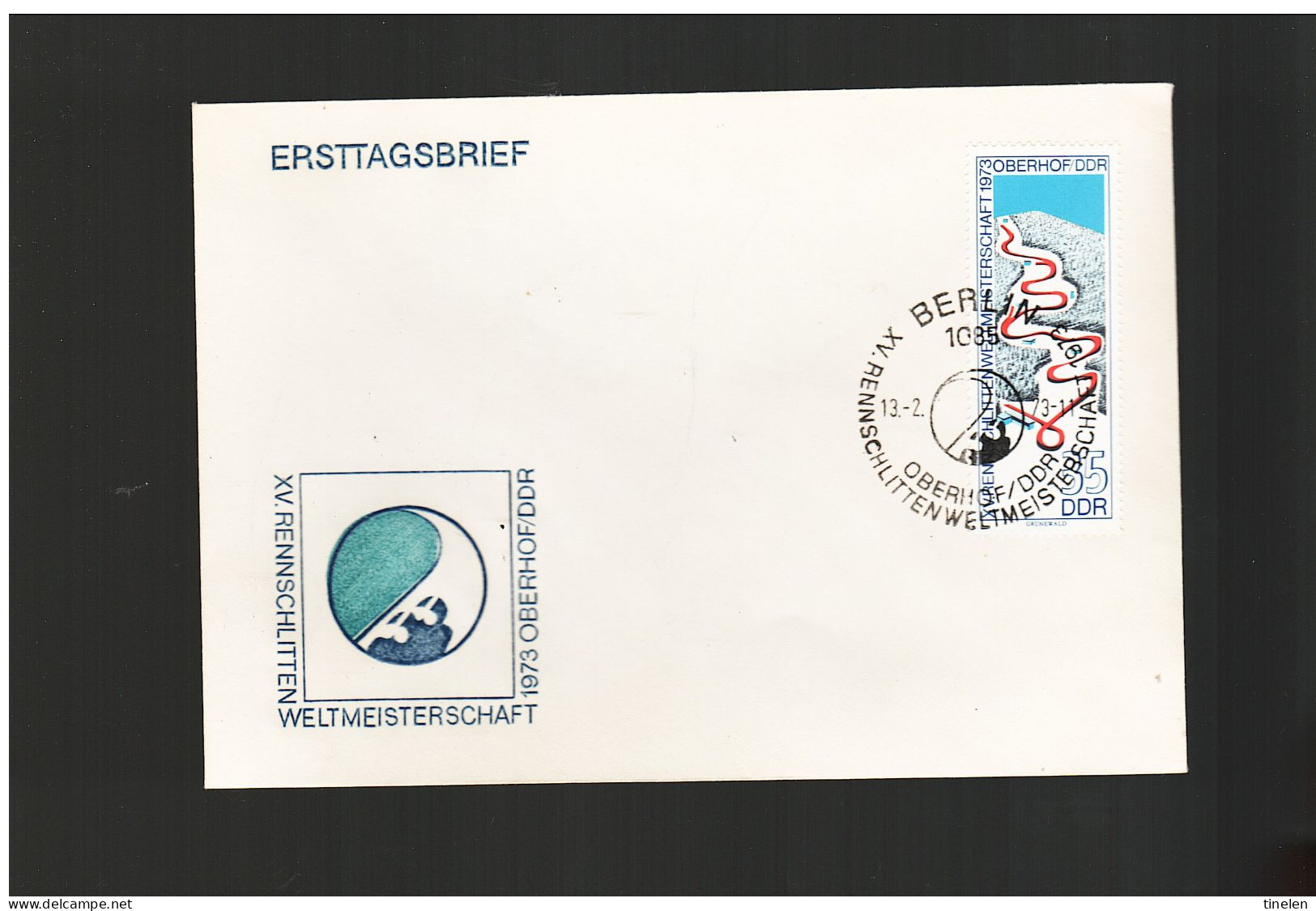 Germania Est-ddr 1973 Fdc  RENNRODEL- WELMASTERSCHAFTEN OBERHOF - 1971-1980