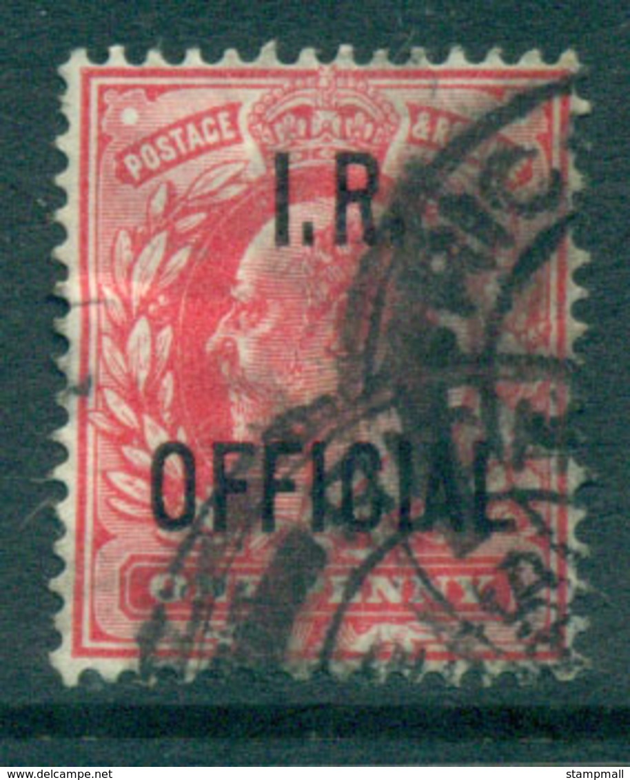 GB 1902-04 1d Carmine Opt. I.R. OFFICIAL FU Lot66908 - Unclassified