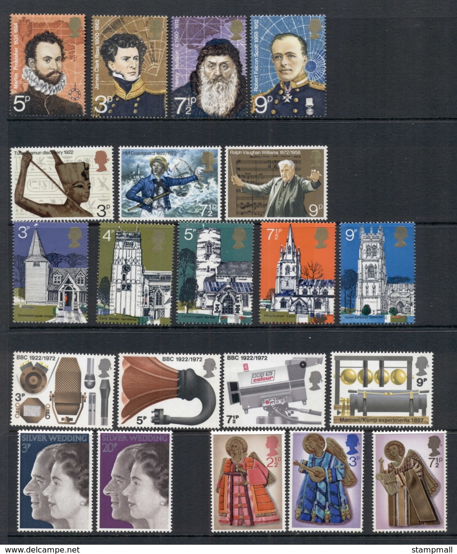 GB 1972 Commemoratives (6) MUH - Zonder Classificatie