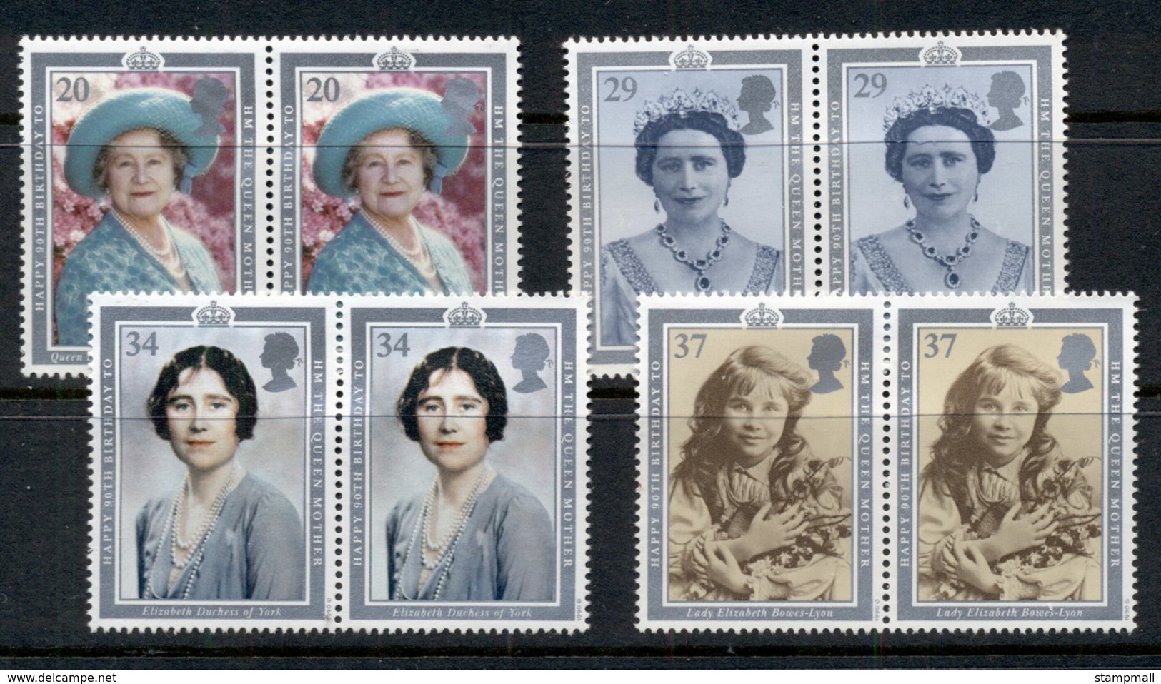 GB 1990 Queen Mother 90th Birthday Pr MUH - Ohne Zuordnung