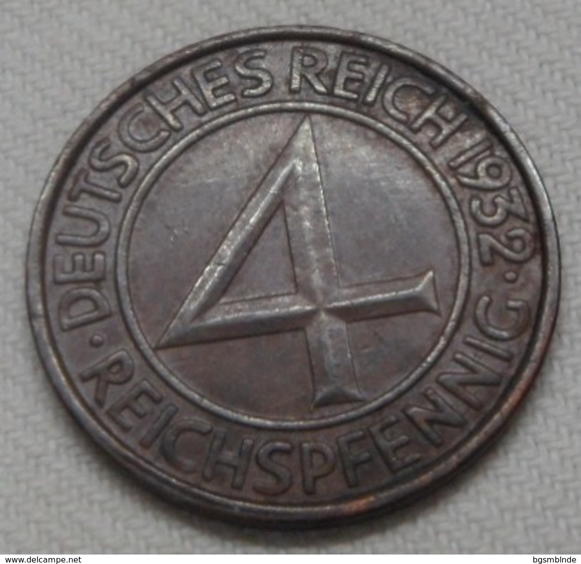4 Pfg. 1932 G - 4 Reichspfennig