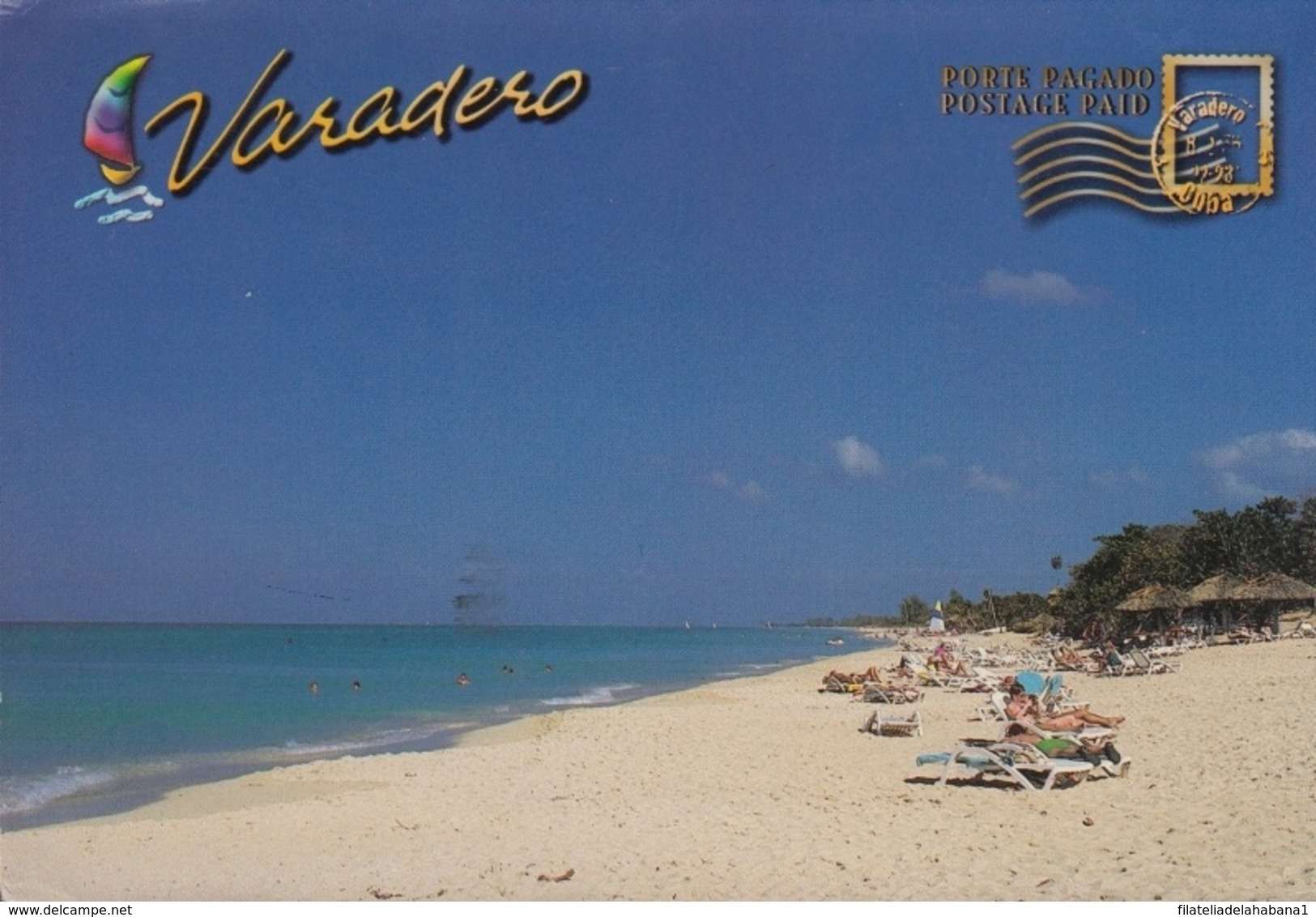 2014-EP-22 CUBA 2014 BRAZIL FORWARDED TURISTIC POSTAL STATIONERY. VARADERO. USED. - Brieven En Documenten