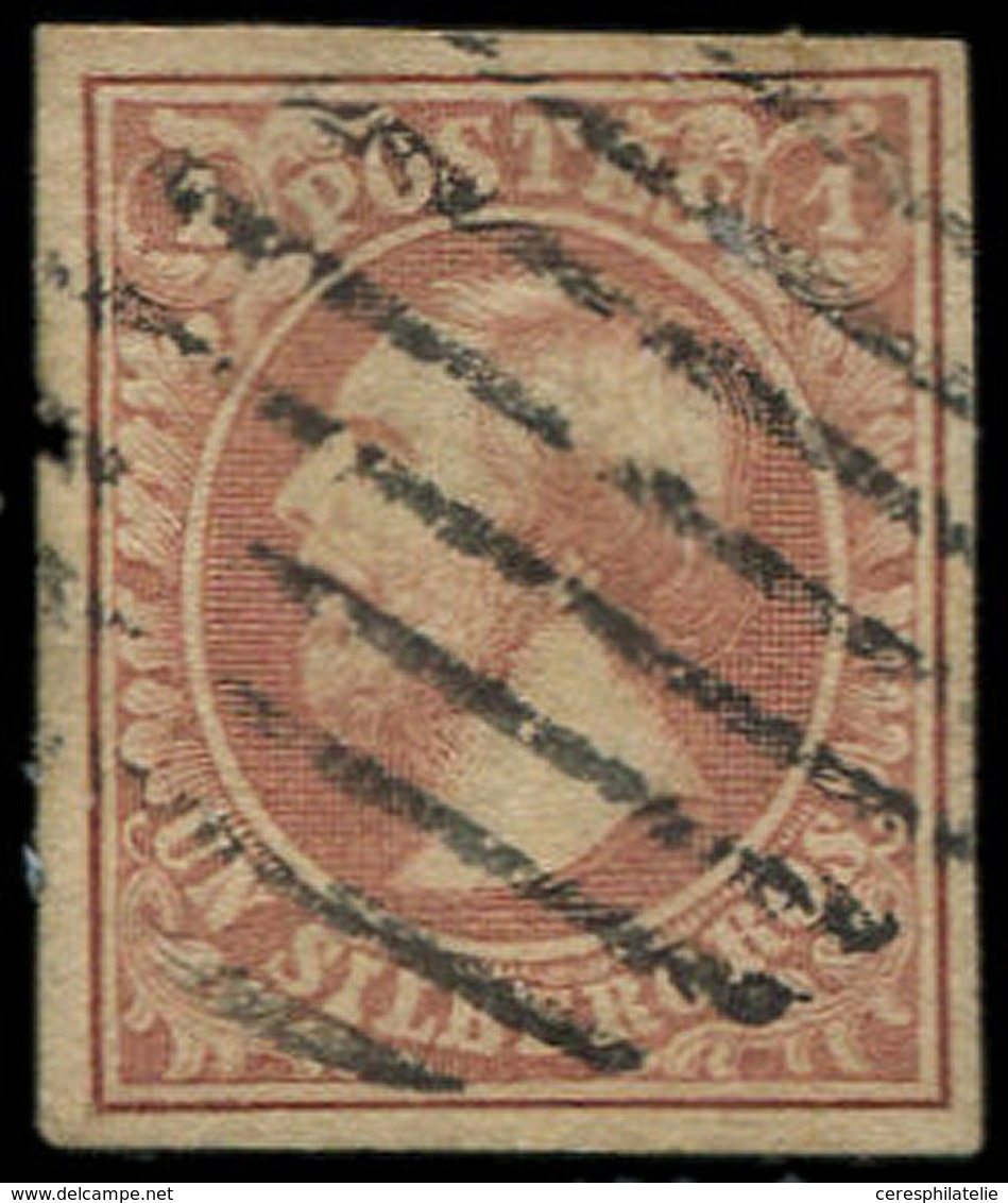 LUXEMBOURG 2 : 1s. Brun-rouge, Obl., TB - 1852 Guillermo III