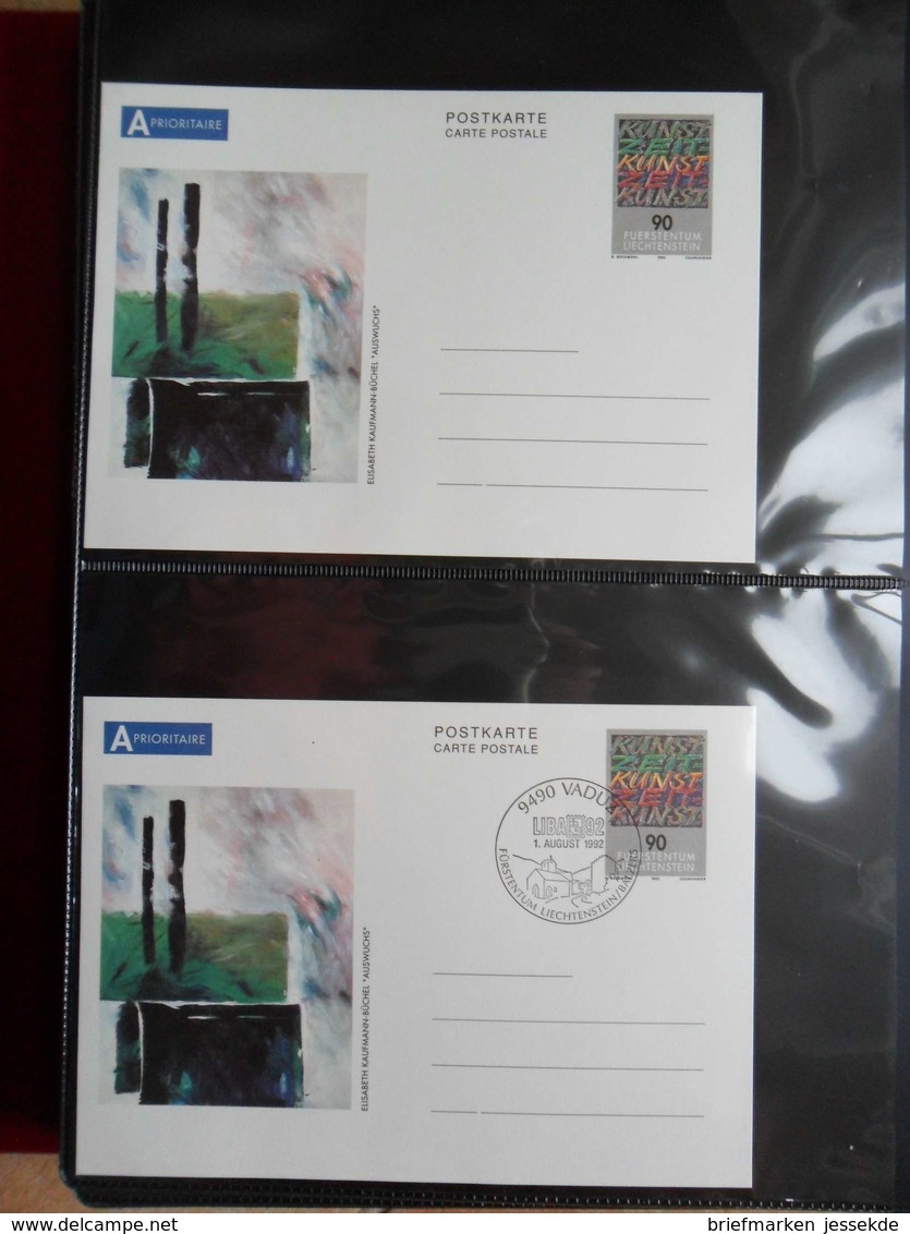Lot Sammlung Liechtenstein Ganzsachen Maximumkarten FDC Briefe