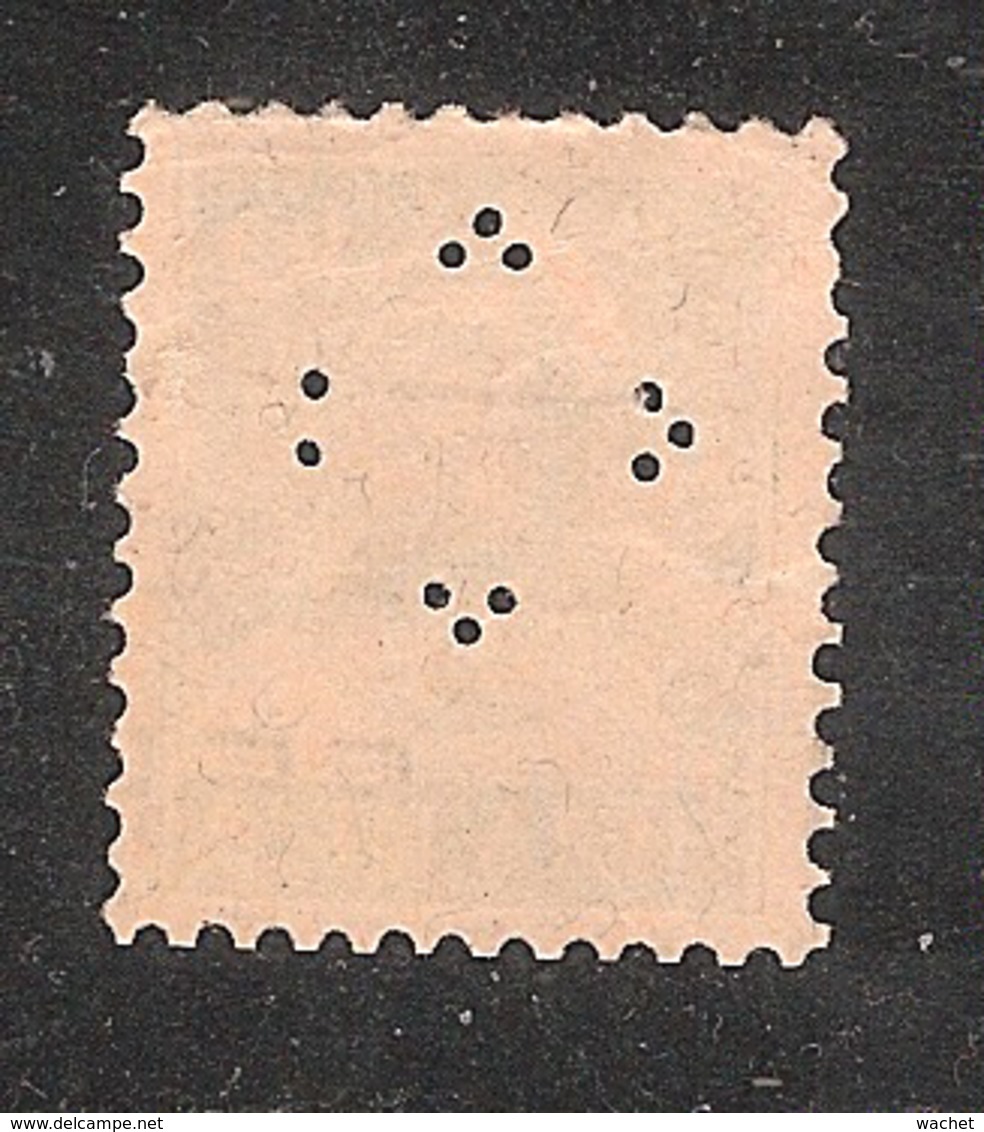 Perfin/perforé/lochung Switzerland No YT161 1921-1942 William Tell  Symbol  Rhomb Quadrangle Schweizerischer Bankverein - Gezähnt (perforiert)