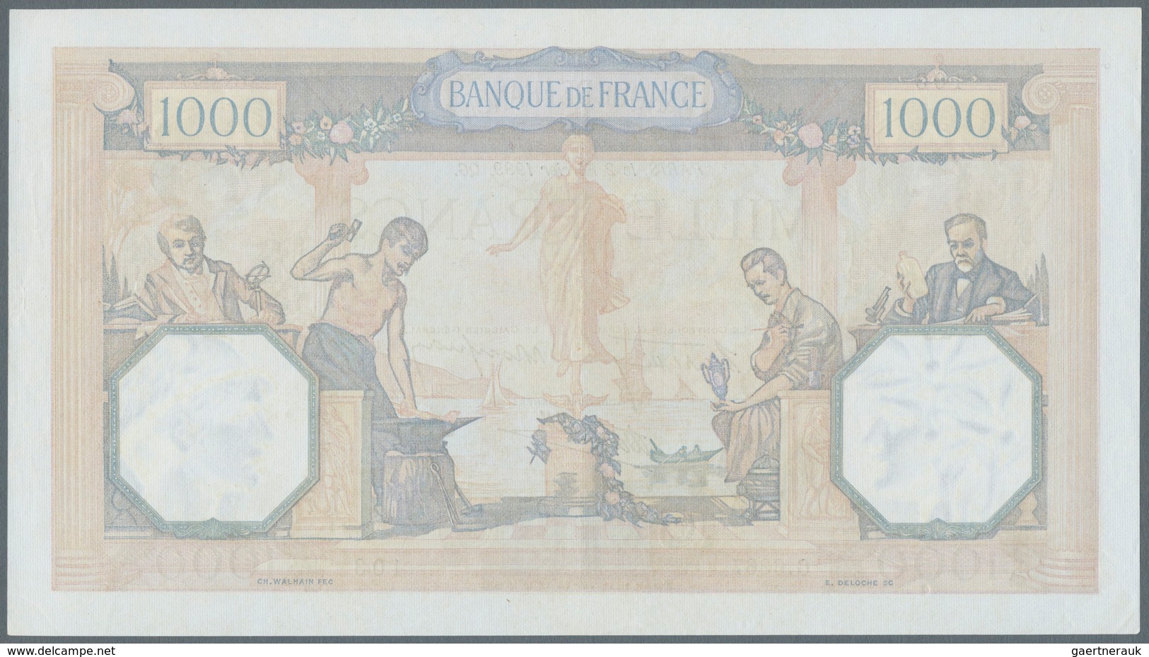 France / Frankreich: 1000 Francs 1939 Fay 38.34, In Condition: VF To VF+. - Andere & Zonder Classificatie