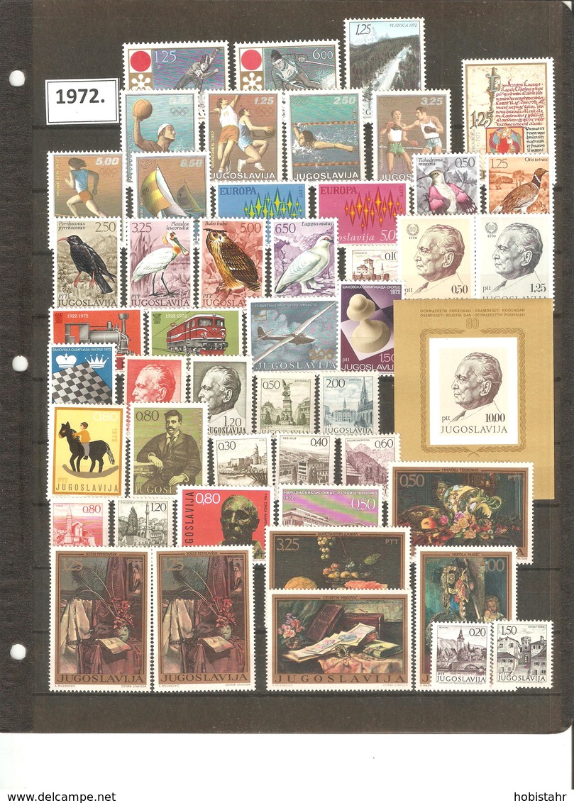 Yugoslavia - 1970 - 1979. Ten Complete Years, MNH - Full Years