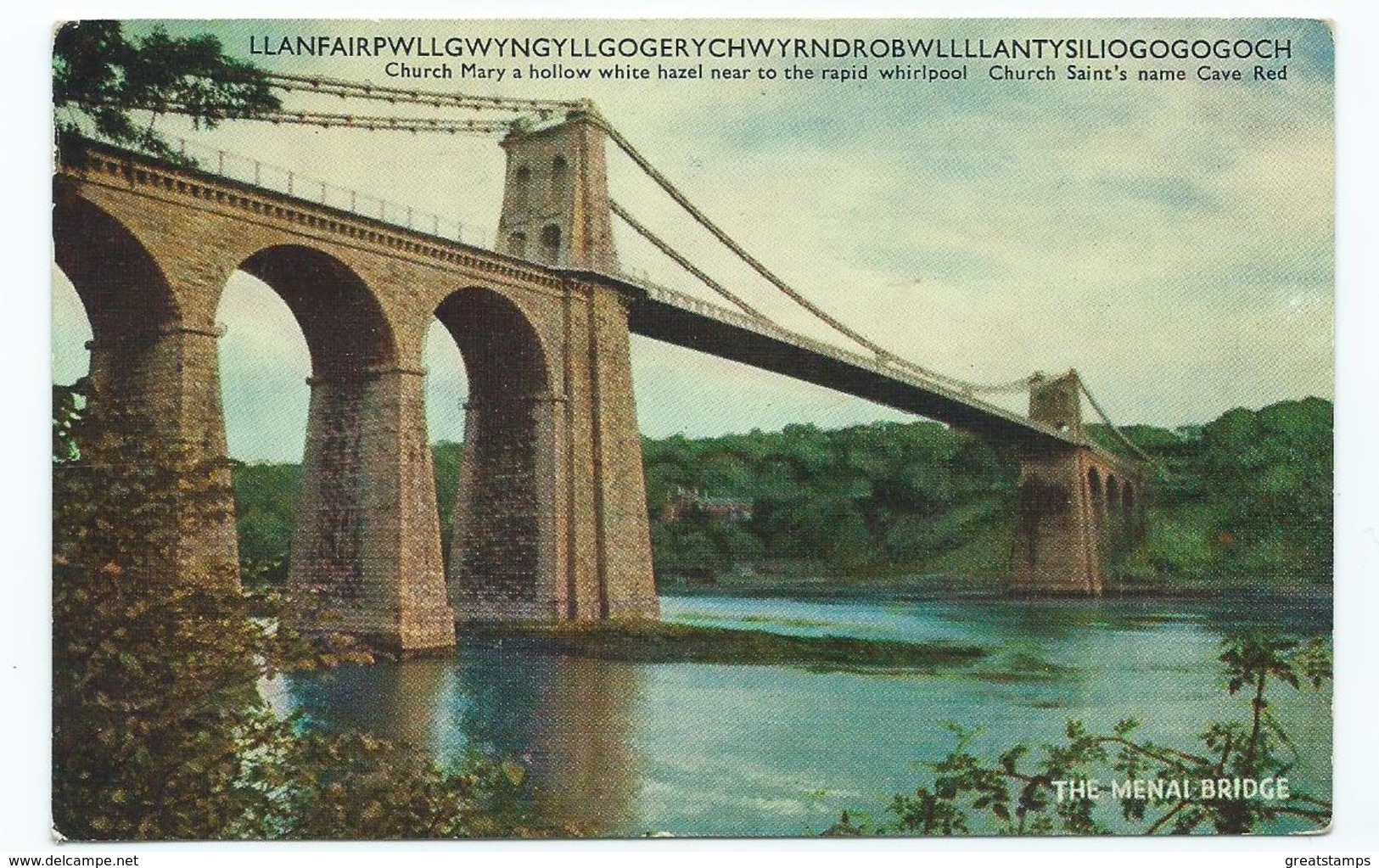 Wales Menai Bridge Anglesea Posted 1960ssalmon Card - Zu Identifizieren