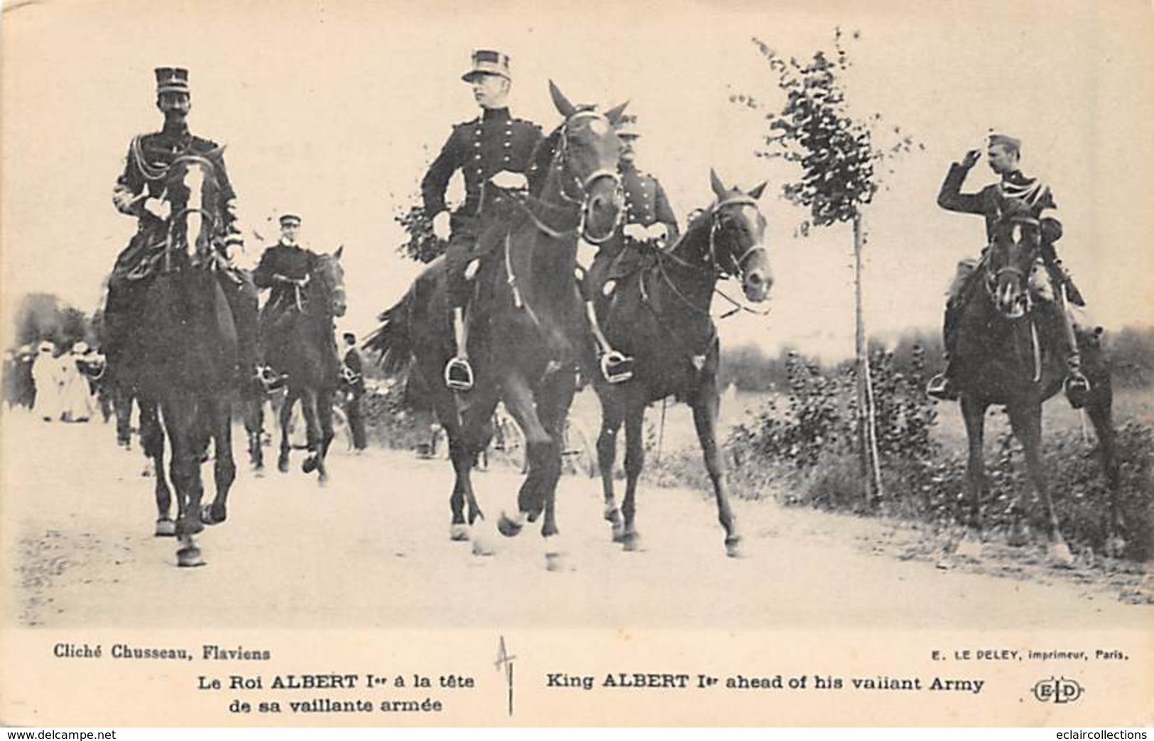 Thème Familles Royales.   Belgique    Le Roi Albert 1er Cavalier            (voir Scan) - Royal Families