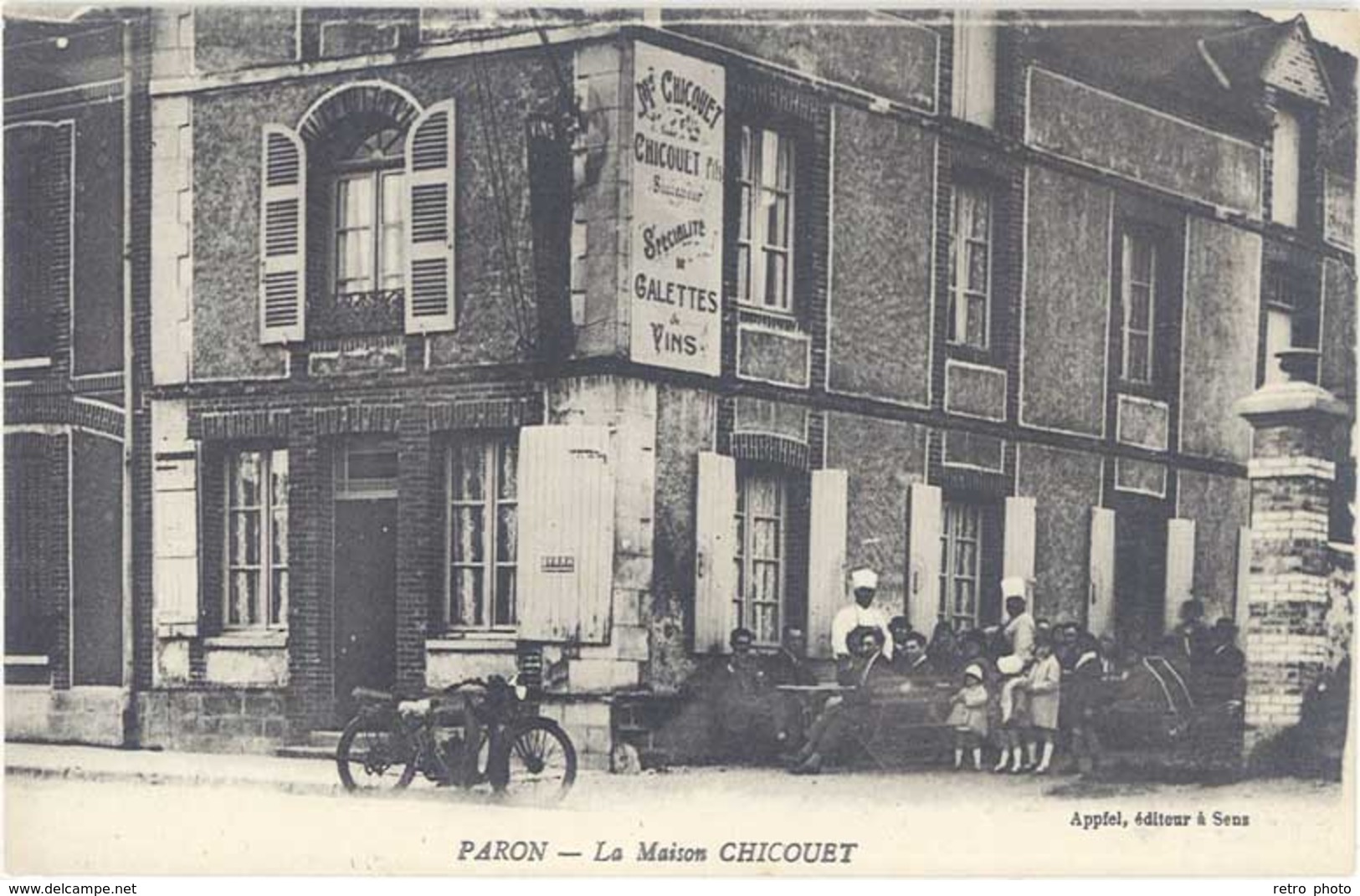 Cpa 89 – Paron – La Maison Chicouet ( Moto ) - Paron