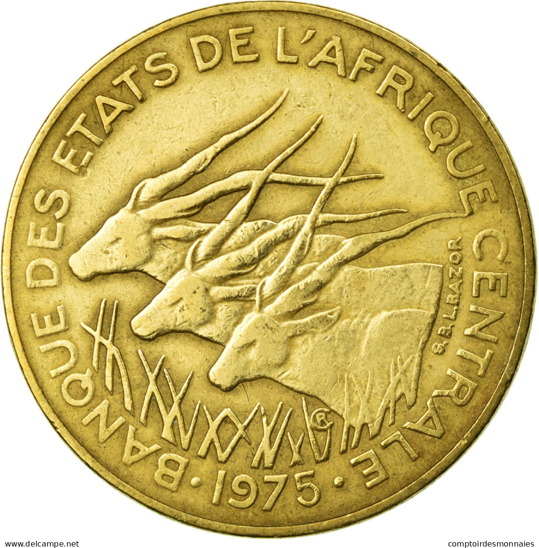 Monnaie, États De L'Afrique Centrale, 10 Francs, 1975, Paris, TTB - Zentralafrik. Republik