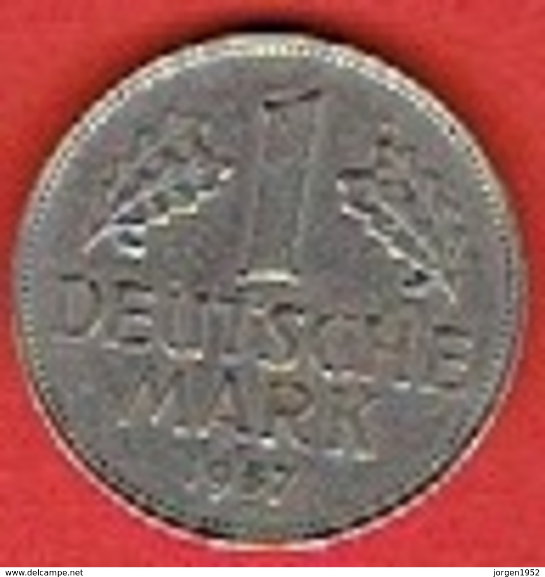 GERMANY # 1 MARK FROM 1957 - 1 Mark