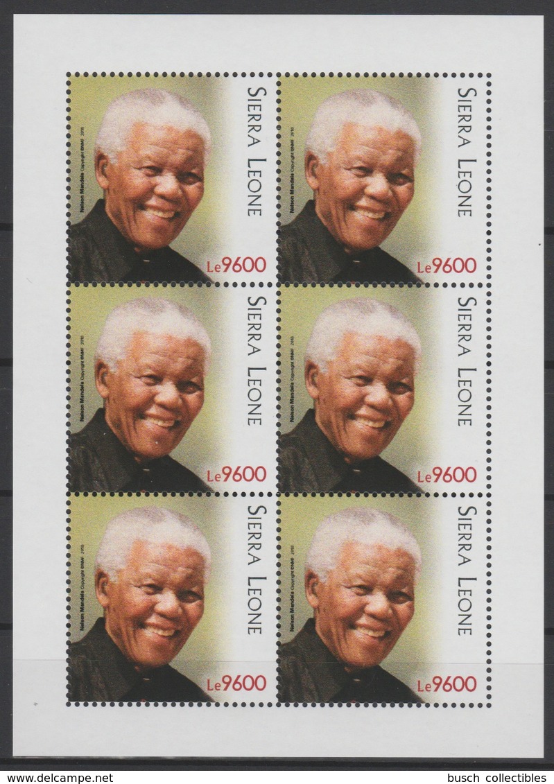 Sierra Leone 2018 Mi. ? M/S Joint Issue PAN African Postal Union Nelson Mandela Madiba 100 Years - Gezamelijke Uitgaven