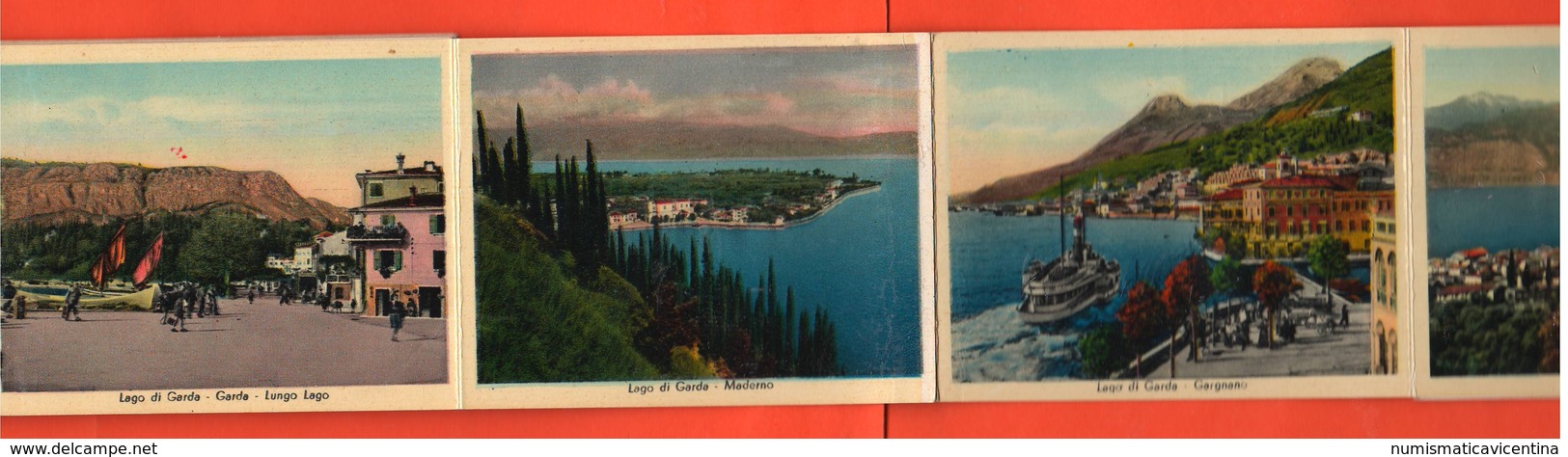 Lago Garda Libretto 12 Vedute Anni '30 Torbole Riva Torbole Maderno Gargnano Salò Gardone Ecc Piroscafi - Lieux