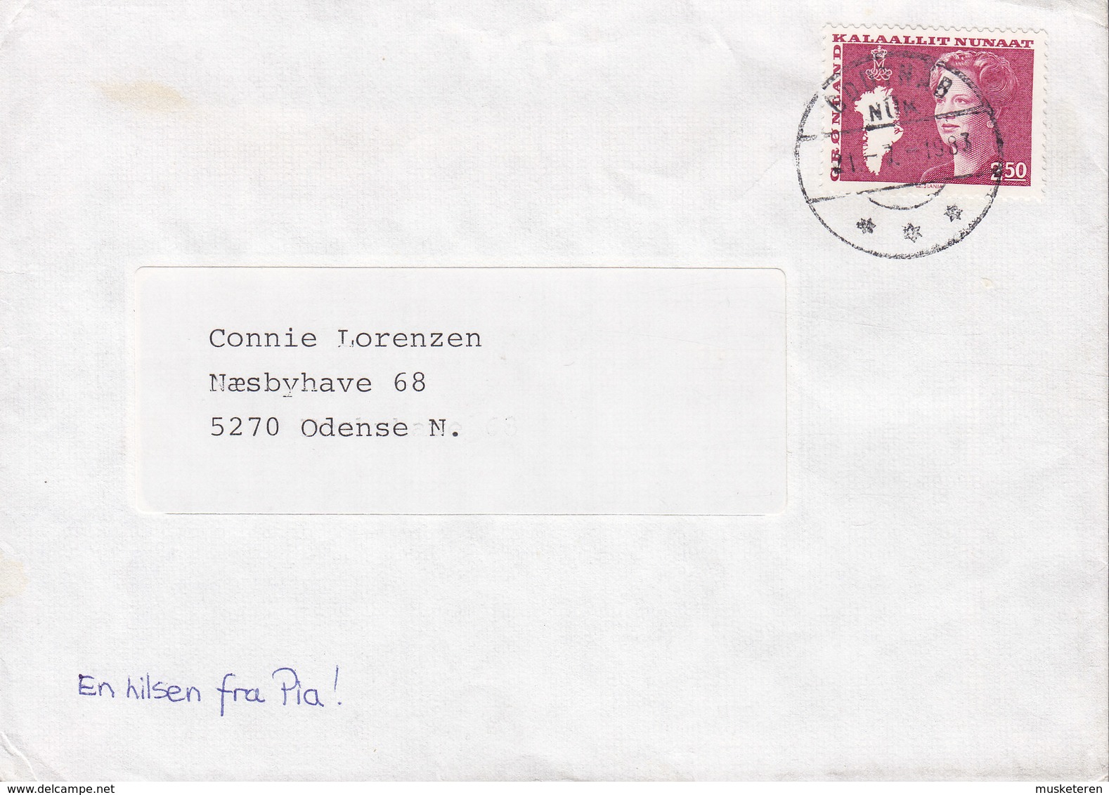 Greenland GODTHÅB 1983 Cover Brief ODENSE N. Denmark 2.50 Kr. Margrethe II. (Cz. Slania) - Brieven En Documenten