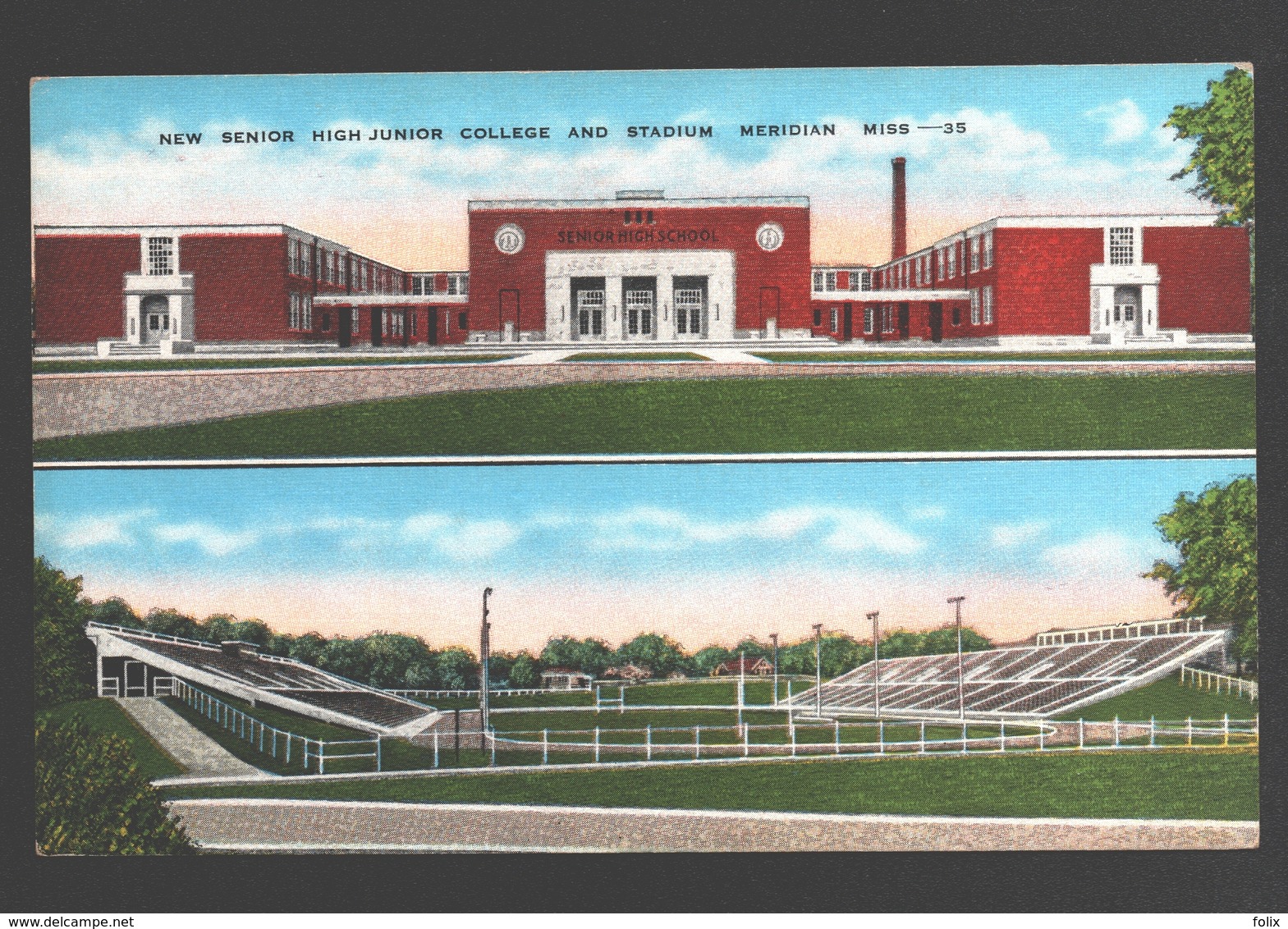 Meridian - New Senior High-Junior College And Stadium - Linen - Meridian
