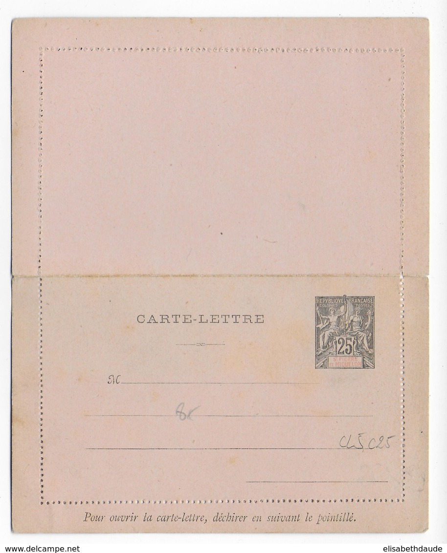 SPM - CARTE-LETTRE ENTIER NEUVE - Entiers Postaux