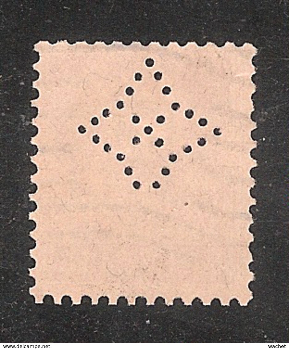 Perfin/perforé/lochung Switzerland No YT203 1925-1942 William Tell   Quadrangle Star  Union De Banques Suisse Genève - Perforés