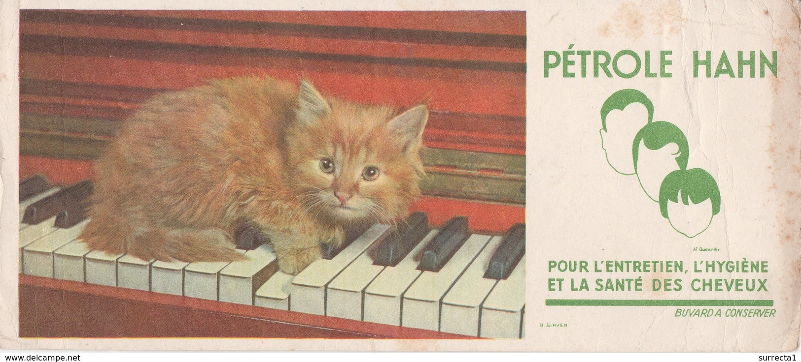 Buvard Chat Chaton / Lot De 2 / Chaussons ASTO / 87 St Just Le Martel / Et Publicité Pétrole Hahn - Animaux