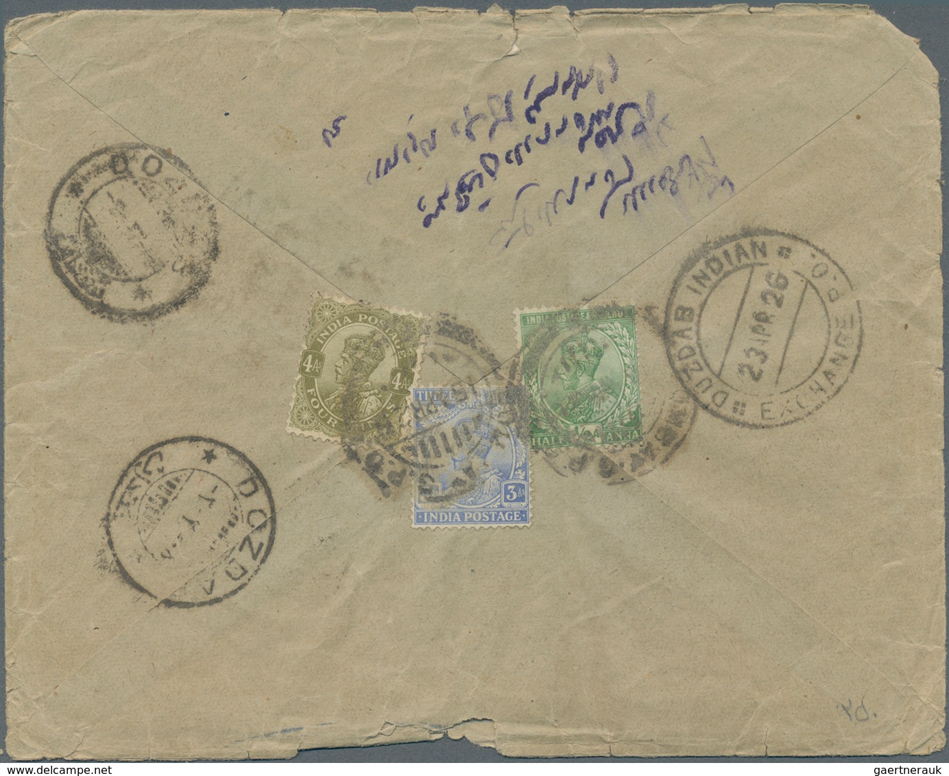 Iran: 1921/1926, Incoming Mail, Two Covers From Bombay To Persia, One Registered And Including The L - Iran