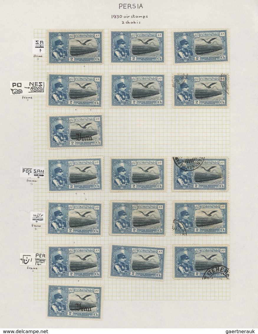 Iran: 1930/1935, Airmails Without/with Overprint 1ch.-3t., Specialised Collection Of Apprx. 1.155 St - Iran