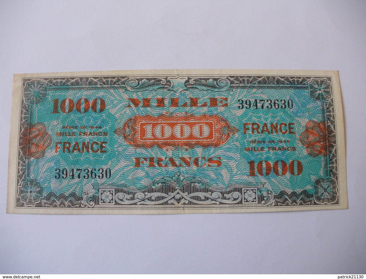 1000 F FRANCE TYPE 1945 SANS SERIE - Andere & Zonder Classificatie