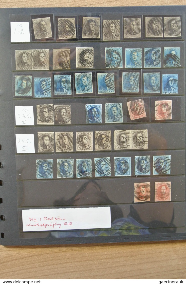 Belgien: Folder With Stockpages With Mostly Used, Classic Material Of Belgium, Including Very Much B - Collections