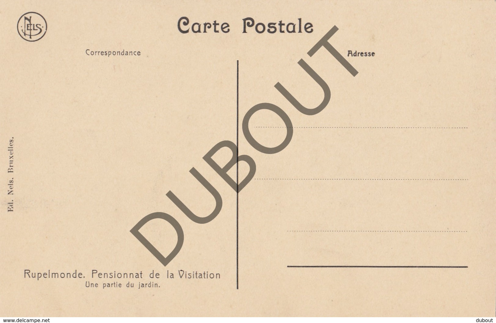 Postkaart - Carte Postale RUPELMONDE Pensionnat De La Visitation - Une Partie Du Jardin (L156) - Kruibeke