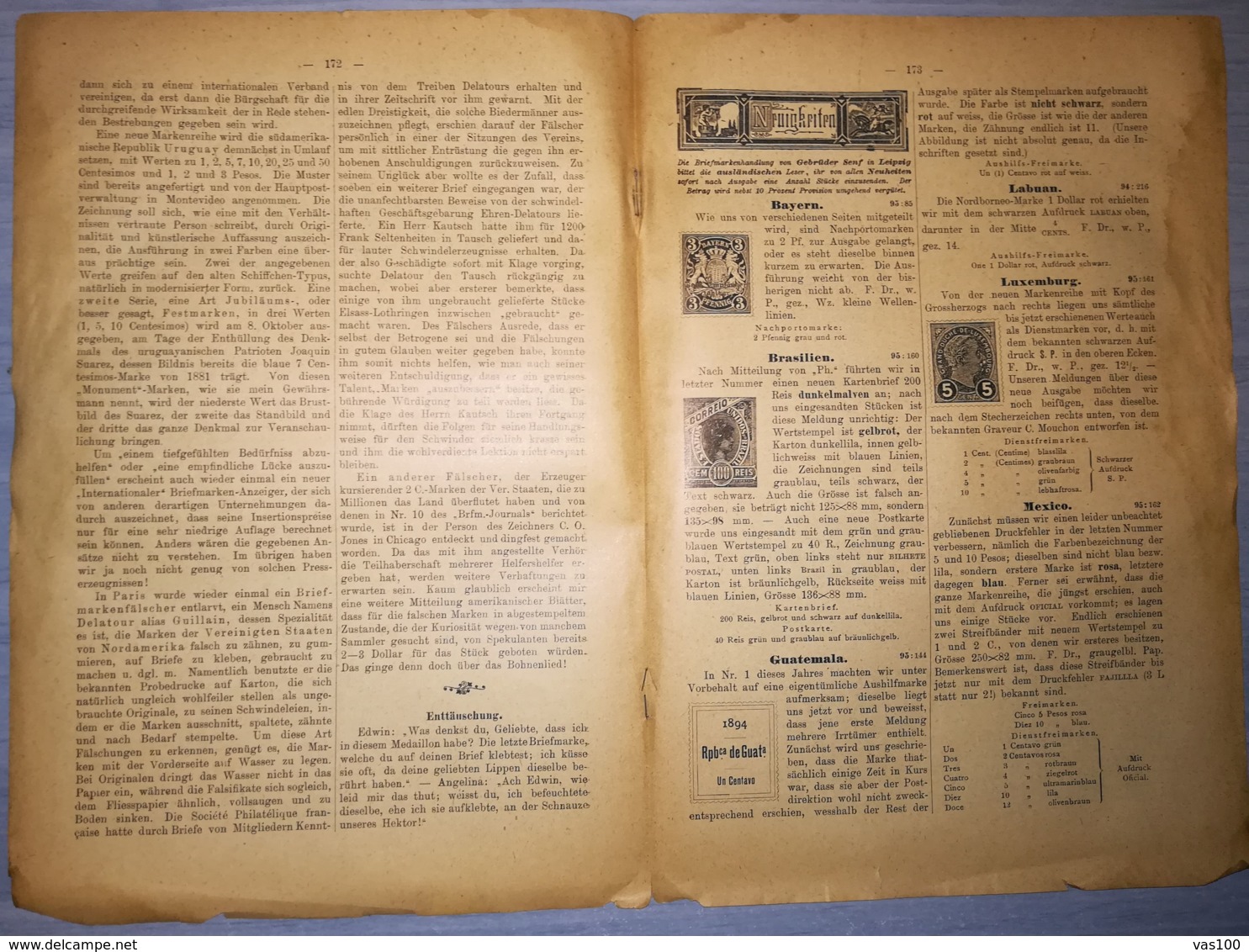 ILLUSTRATED STAMPS JOURNAL- ILLUSTRIERTES BRIEFMARKEN JOURNAL MAGAZINE, LEIPZIG, NR 12, JUNE 1895, GERMANY - Deutsch (bis 1940)