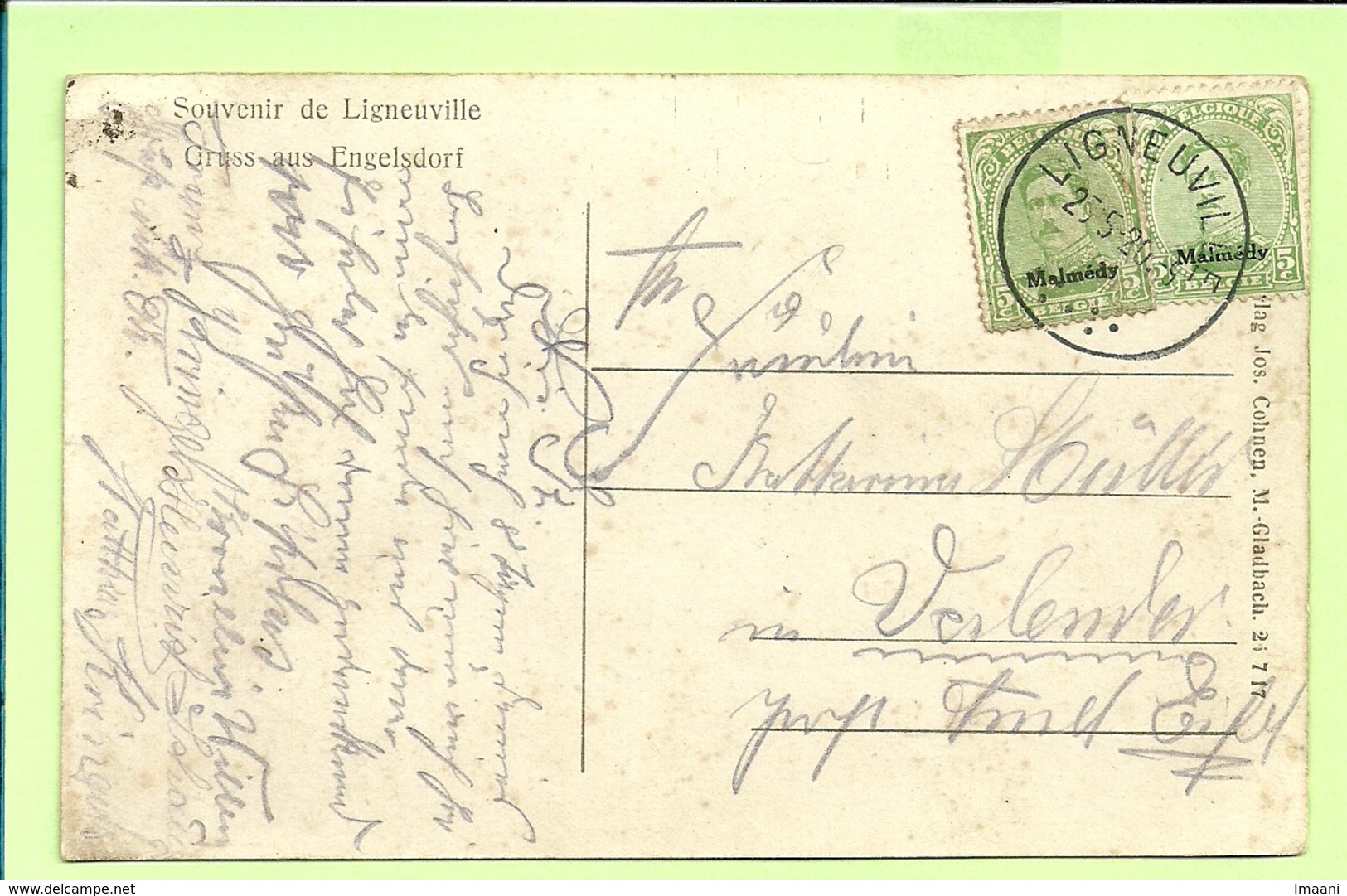 BZ 65 (opdruk Malmedy) Met Stempel LIGNEUVILLE (Rare Bureau !!) (K4040) - OC55/105 Eupen & Malmédy