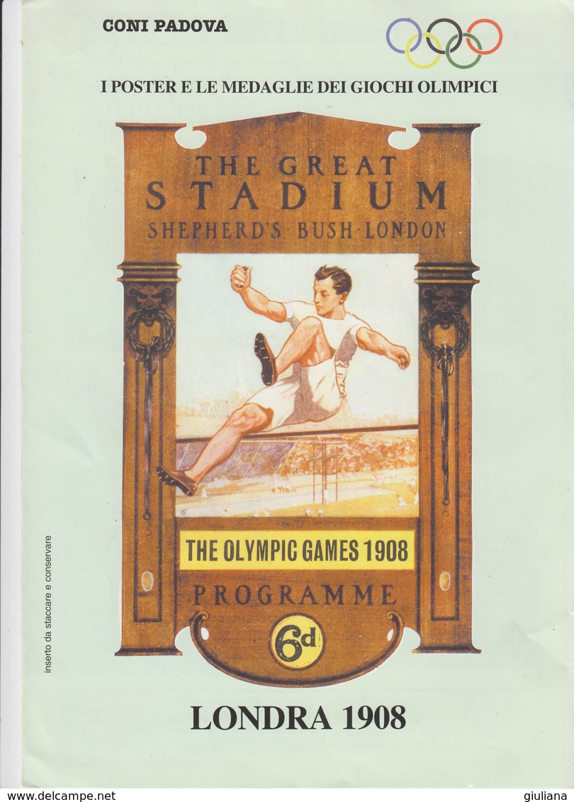 I Poster E Le Medaglie Dei Giochi Olimpici LONDRA 1908  4 Pagine Coni Padova - Ete 1908: Londres