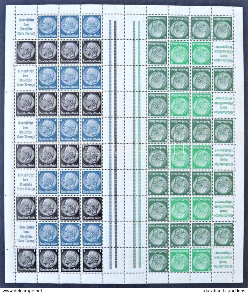 ** 1940/1941 Hindenburg Bélyegfüzetlap Hajtatlan Teljes ív Mi MHB 51.1 (rozsda / Stain) - Andere & Zonder Classificatie