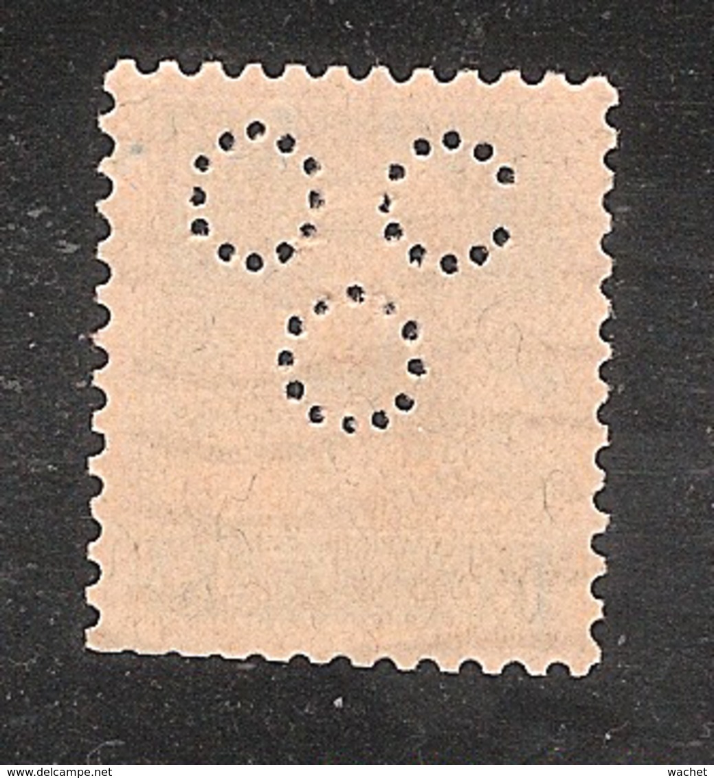 Perfin/perforé/lochung Switzerland No YT205 1924-1942 William Tell   Three Circles  Credit Suisse Genève - Gezähnt (perforiert)