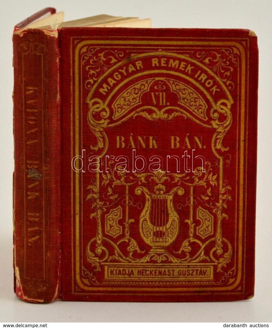 Katona József: Bánk Bán. Magyar Remekírók. Pest,1862, Heckenast, 242 P. Ötödik Kiadás. Kiadói Aranyozott Egészvászon-köt - Zonder Classificatie