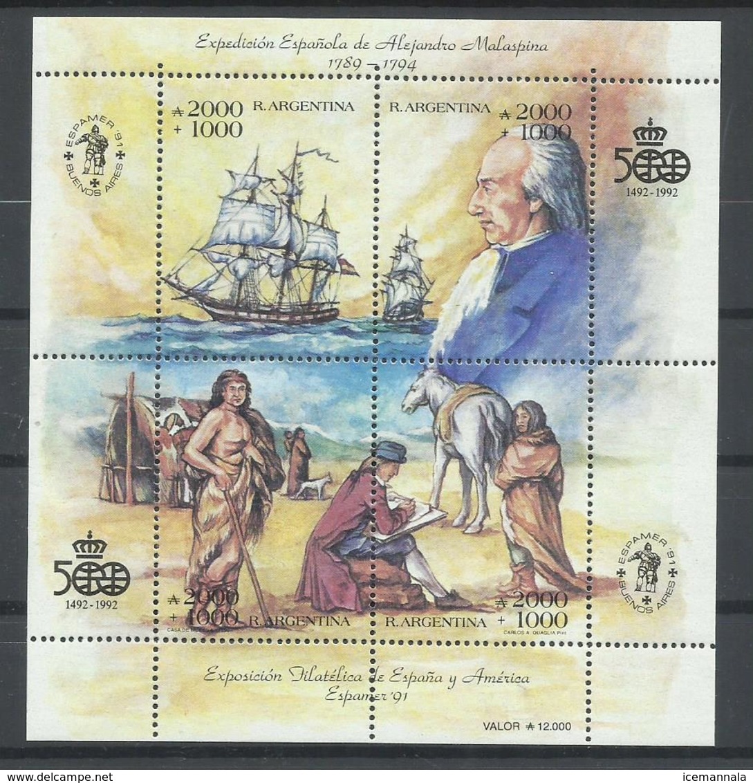 ARGENTINA YVERT H/B 45   MNH  ** - Blocchi & Foglietti