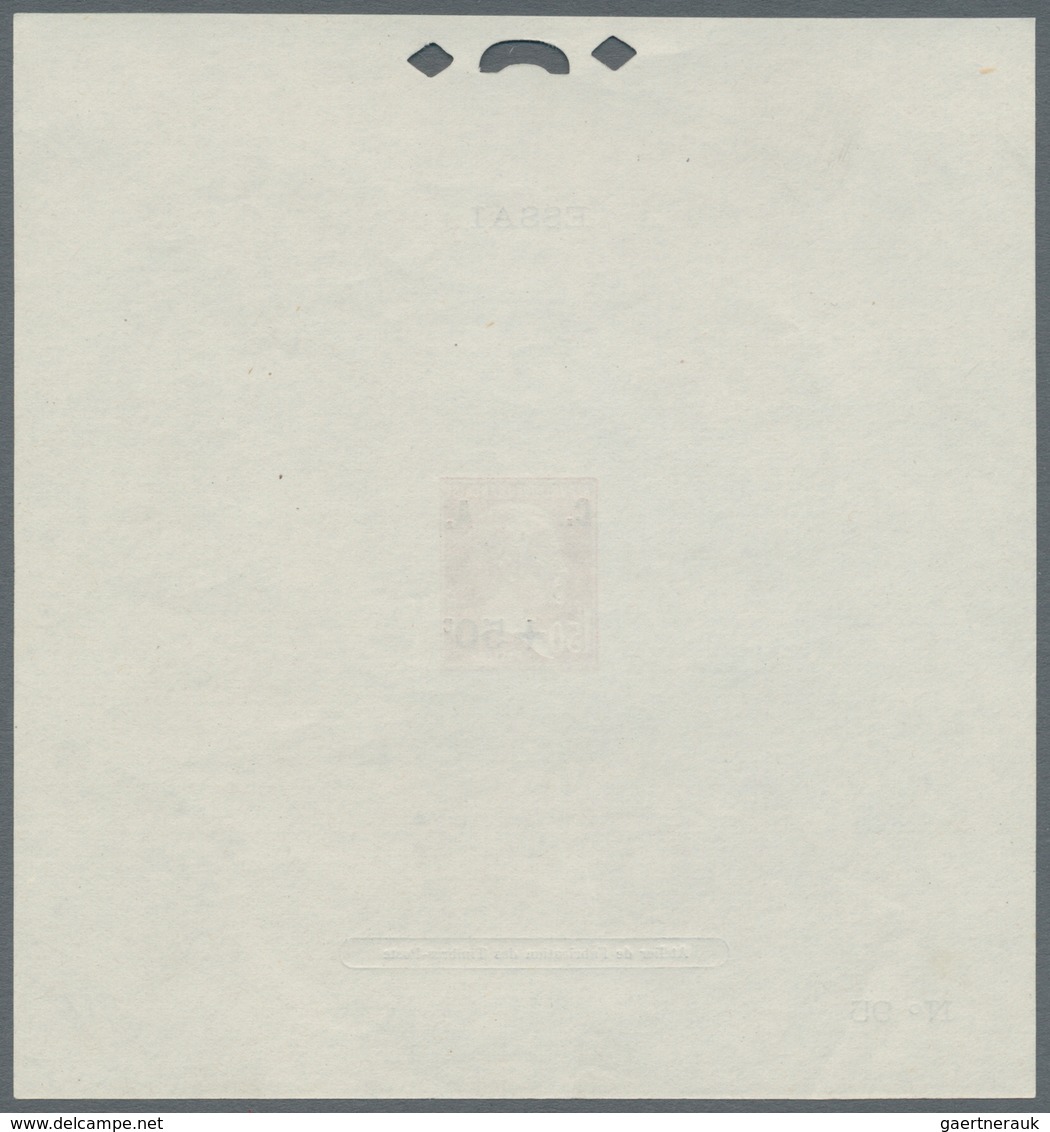 Frankreich: 1927, Public Debt Redemption Fund 1.50 Fr+50 C, Essay No. 95 As Official Colour Sample C - Lettres & Documents