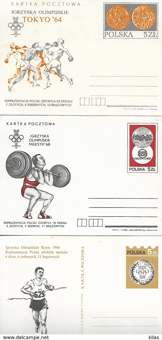 POLAND  Olympic Games 3 Maximum Cards - Maximum Cards