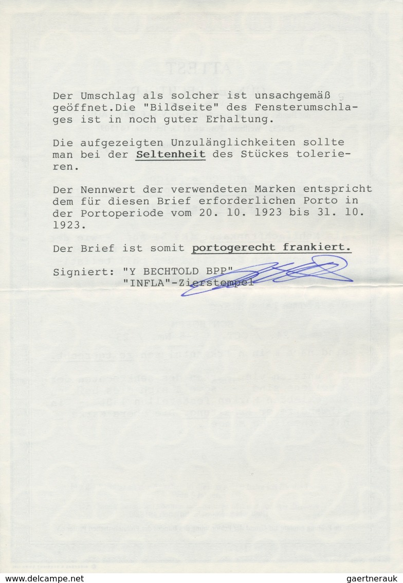 Deutsches Reich - Inflation: 1923, 2 Mio. Auf 200 M. Gezähnt Mit Liegendem Wasserzeichen Im Senkrech - Lettres & Documents