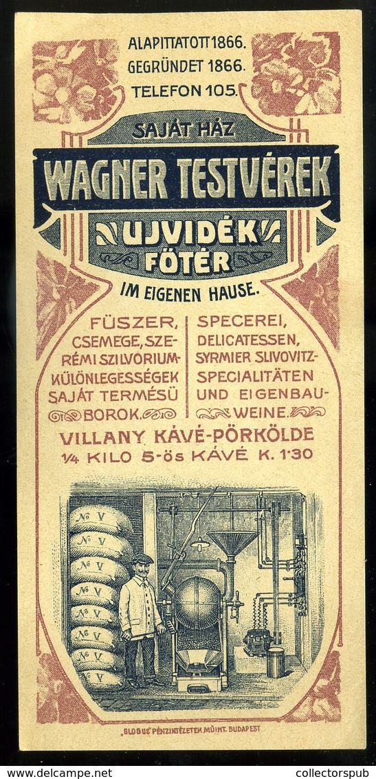 SZÁMOLÓ CÉDULA  Régi Reklám Grafika , Újvidék, Fűszer Csemege Sligovica    /  COUNTING CARD Vintage Adv. Graphics, Novi  - Non Classés