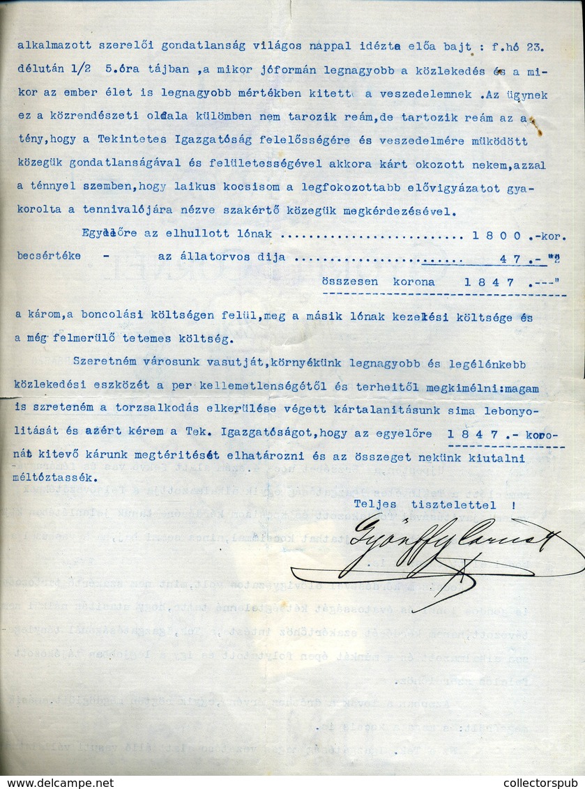 BUDAPEST 1912. Györffy Cornél, Vasárúgyár, Dekoratív, Fejléces, Céges Levél , érdekes Téma!  /  Metal Wares Factory Deco - Zonder Classificatie