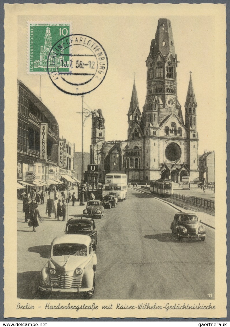 Berlin: 1956, Freimarken 10 Pfg. Gedächtniskirche, 25 Pfg. Lilienthal-Denkmal Und 1 DM Grosser Kurfü - Briefe U. Dokumente