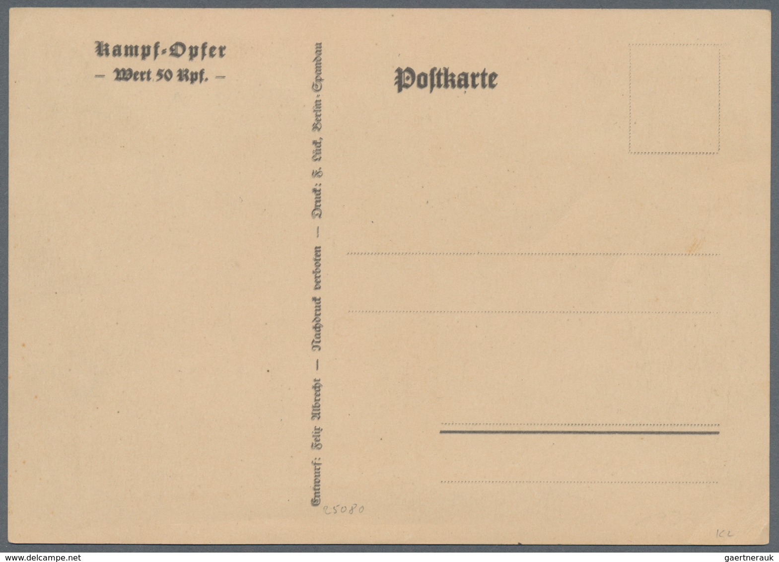 Ansichtskarten: Propaganda: 1932. Kampf Opfer. Donation Postcard With Hitler In Center, Flanked By A - Parteien & Wahlen