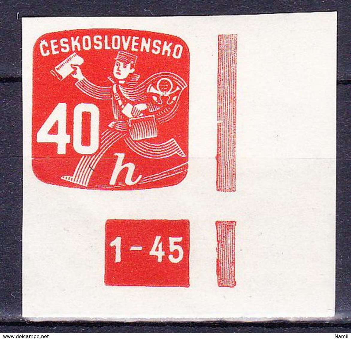 ** Tchécoslovaquie 1945 Mi 486 (Yv TPJ 32), (MNH) - Dagbladzegels