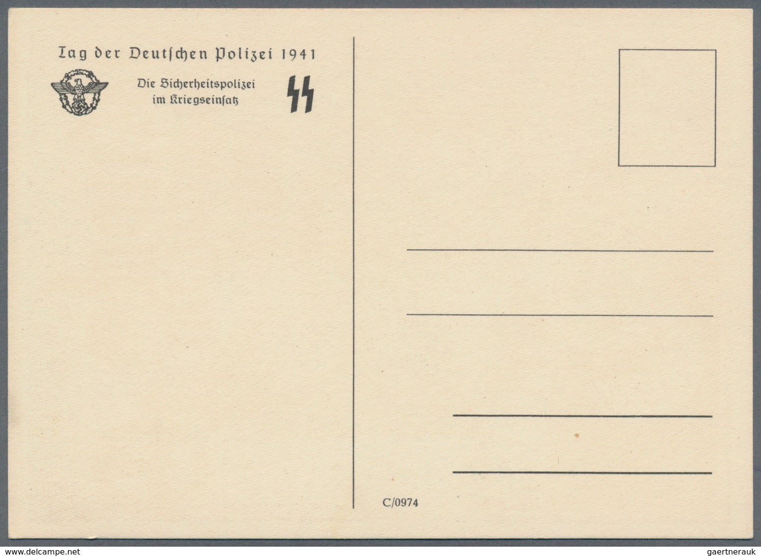 Ansichtskarten: Propaganda: Die Deutsche Polizei / The German Police SS Propaganda Card Set (four Ca - Parteien & Wahlen