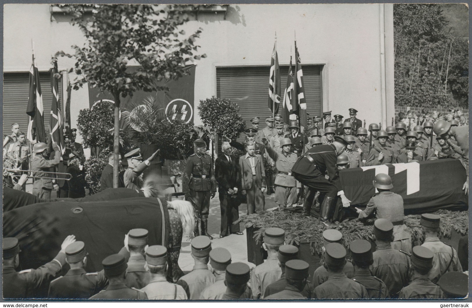 Ansichtskarten: Propaganda: 1936. Group Of Three Private Real Photo Postcards (RPPCs) Of Formal SS F - Partis Politiques & élections