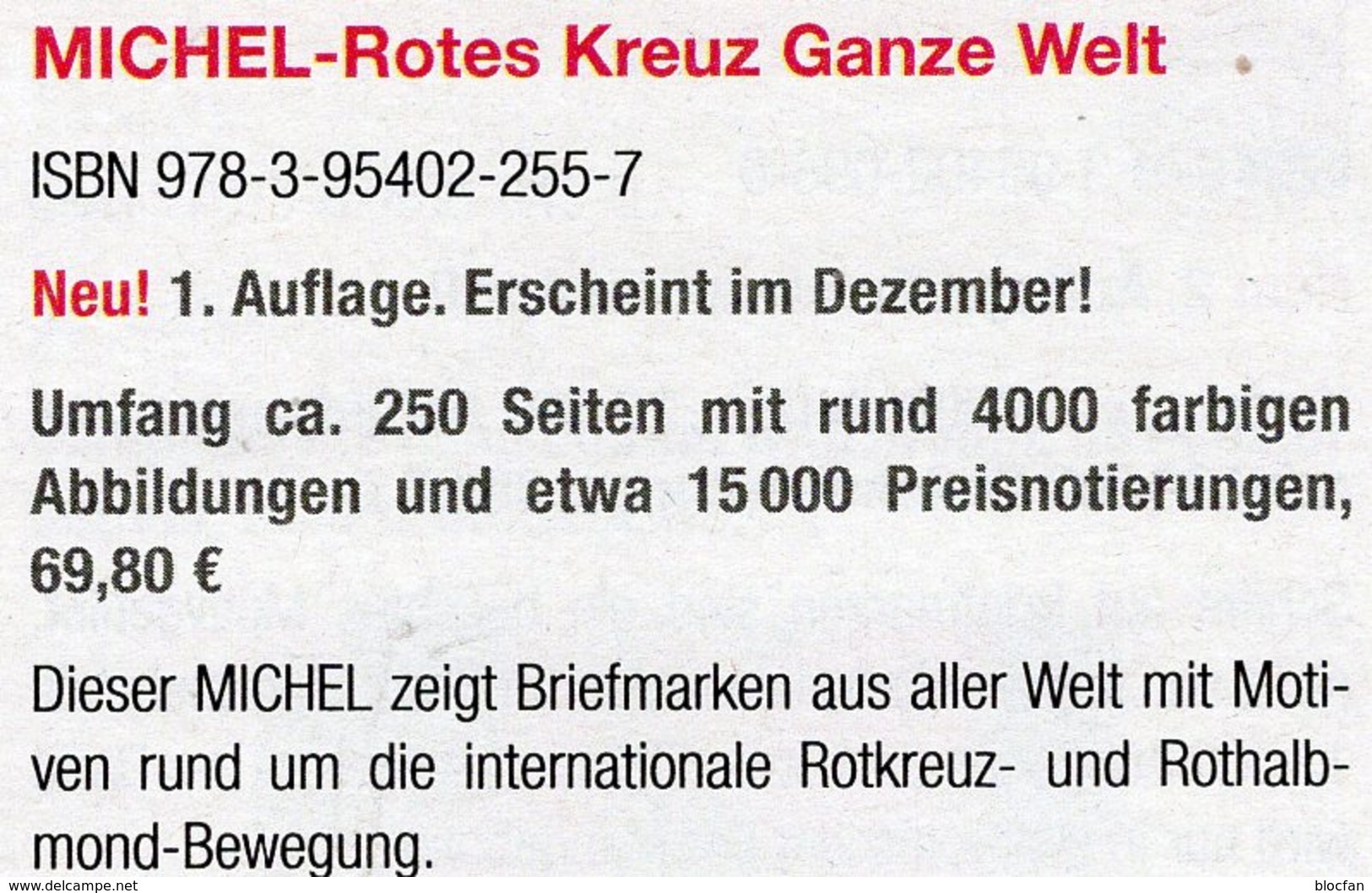 Erstauflage MICHEL Katalog Rotes Kreuz 2019 Neu 70€ Stamps Catalog Red Cross Of All The World ISBN978-3-95402-255-7 - Erstausgaben